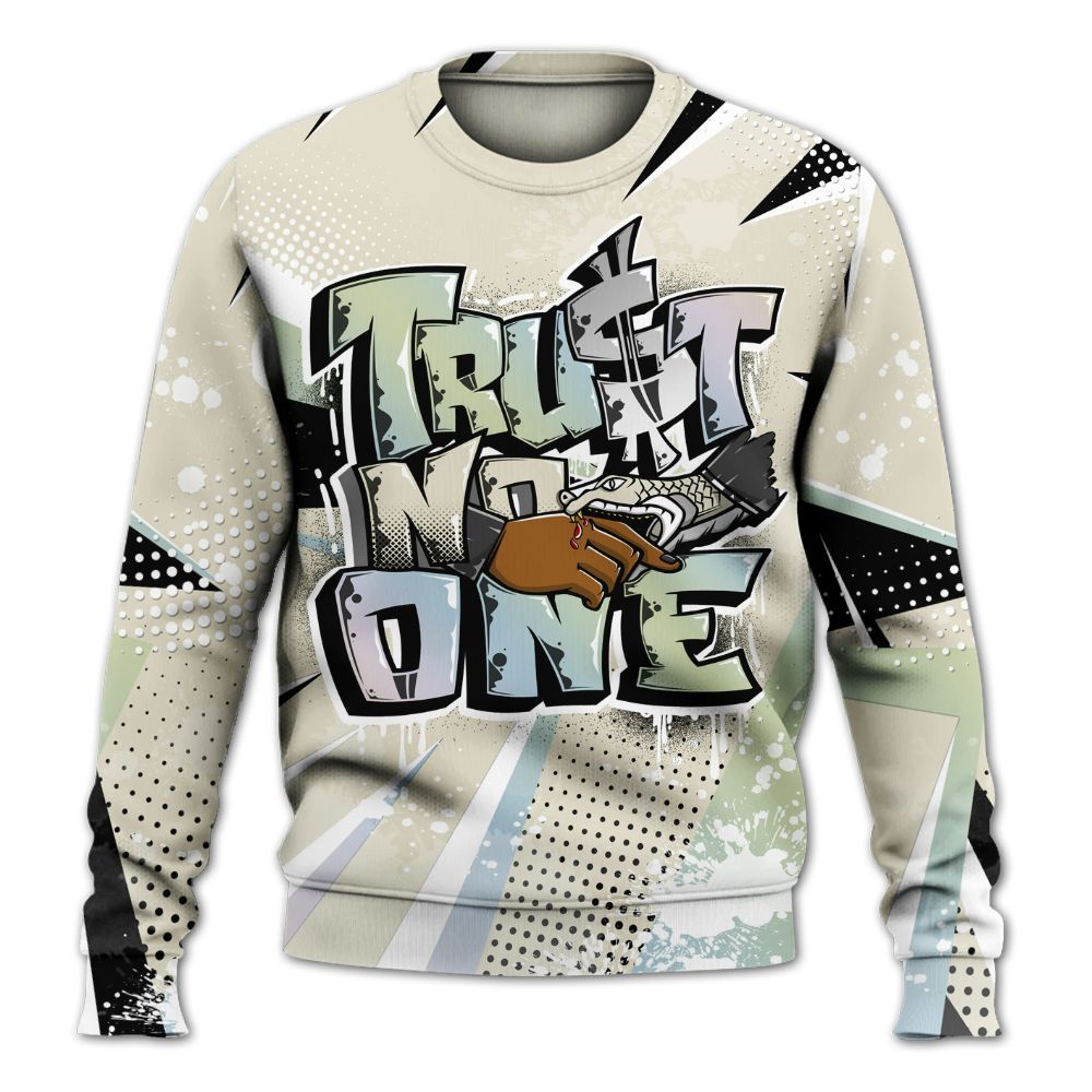 Sweatshirt To Match Joins Year Of The Snake 5s - Poly Trust No One Dripping All Over Print