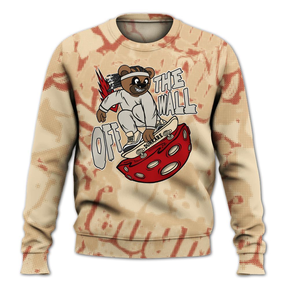 Sweatshirt To Match Dunk Low Strawberry Waffle - Quirky Bear Street All Over Print