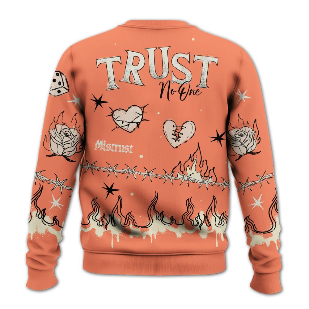 Sweatshirt To Match DJ Khaled Crimson Bliss 5s - Trust No One Snake-Bite Doodle Crayon All Over Print