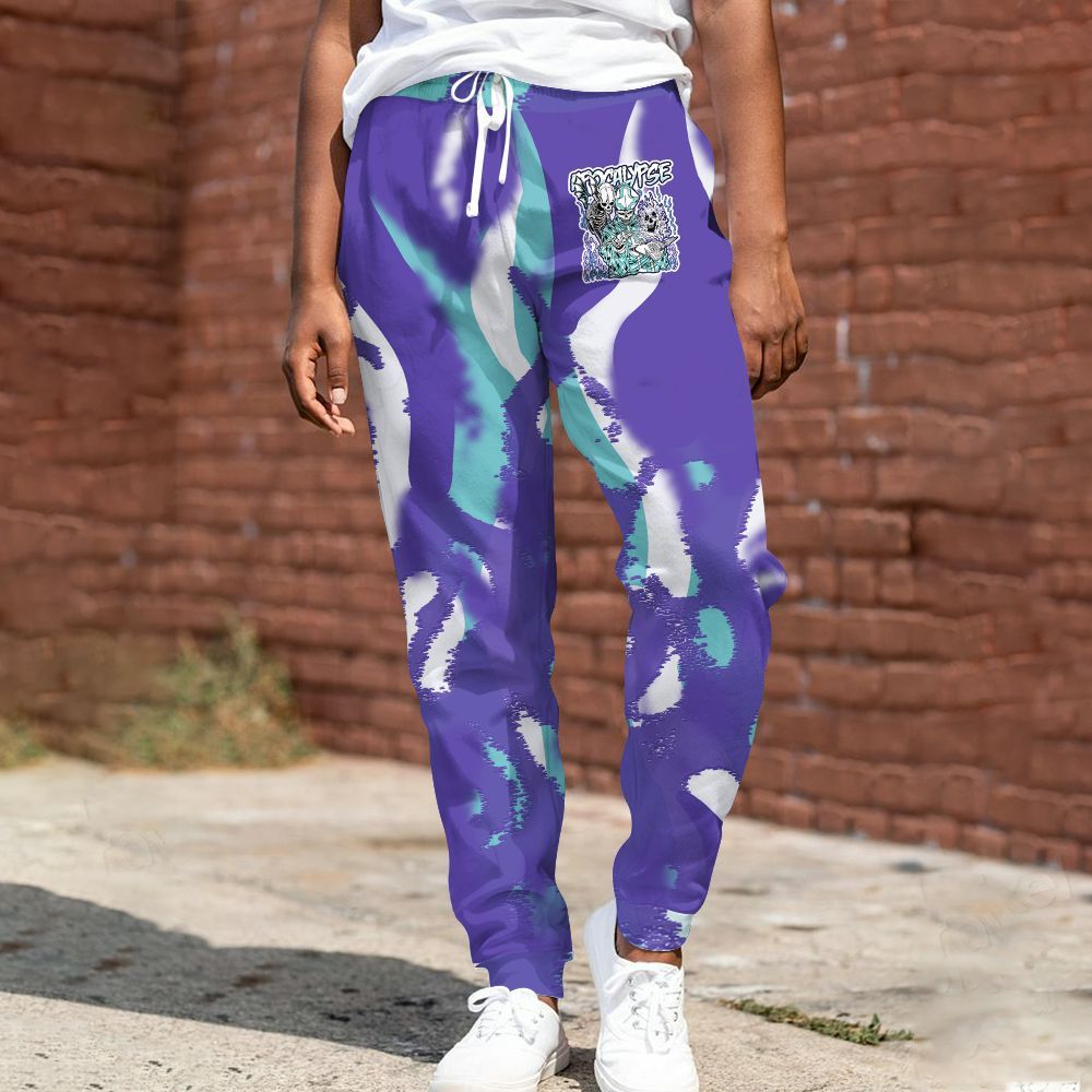 Sweatpant To Match Low Hornets 1s - Apocalypse Skeleton Burn All Over Print