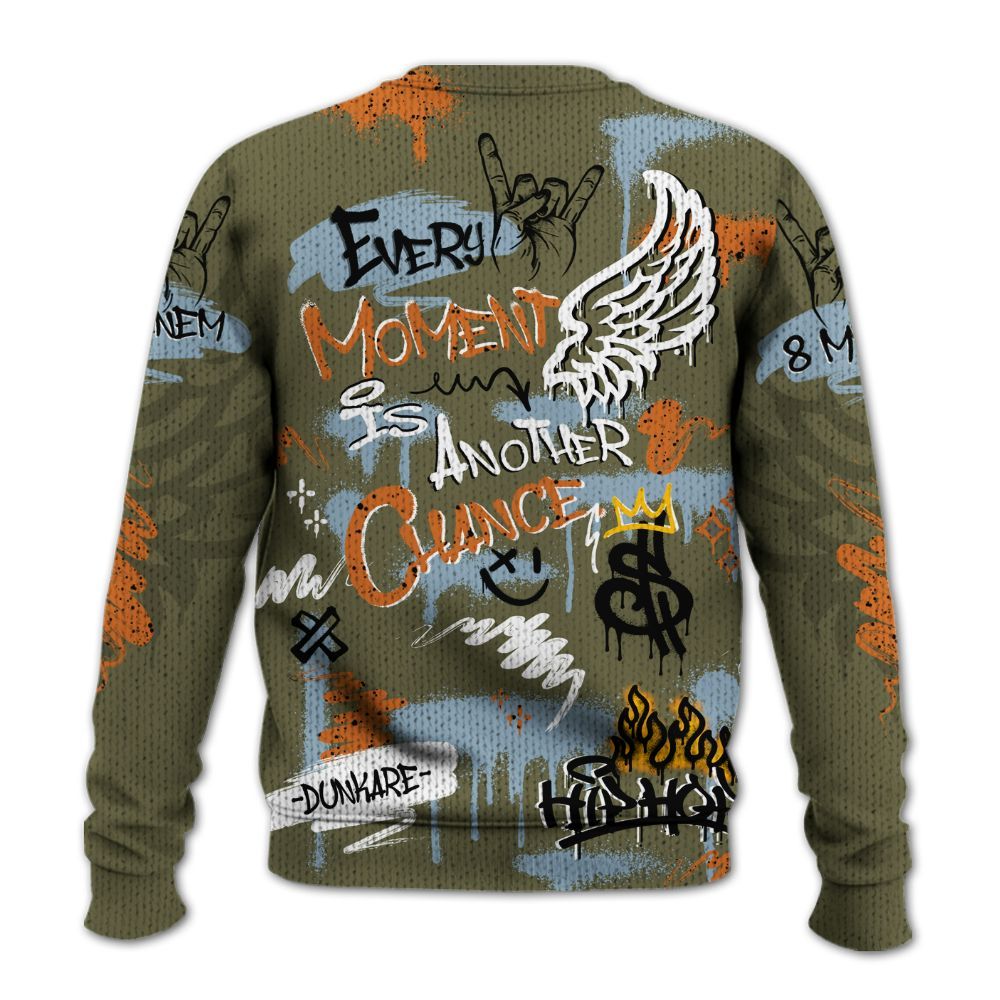 Sweater To Match Olive 5s - 8Mile Movie Graffiti Graphic