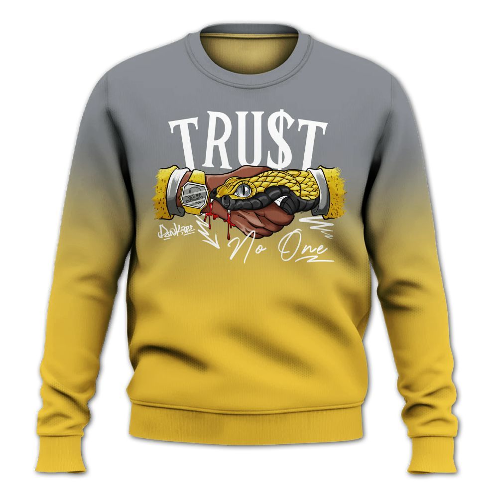 Sweatshirt To Match Retro Tokyo 5s, Trust No One Drip All Over Print