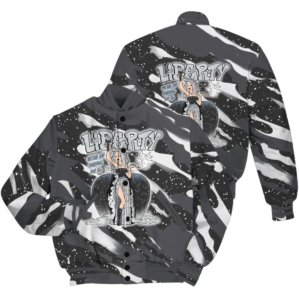 Varsity Jacket To Match Reverse Oreo 6s Shirt - Midwest Cartoon Colored All Over Print