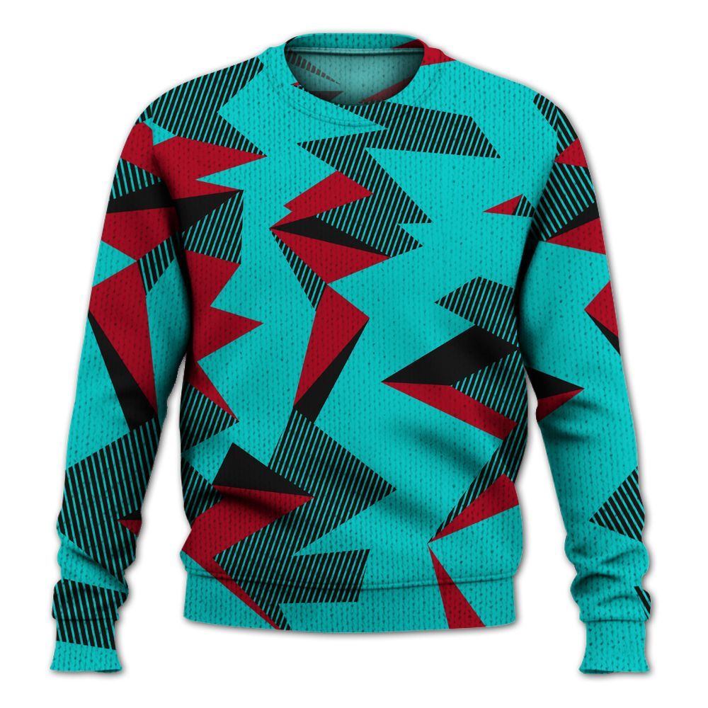 Sweater To Match Air Griffey Max 1 Freshwater - Geometric Camouflage Pattern Graphic