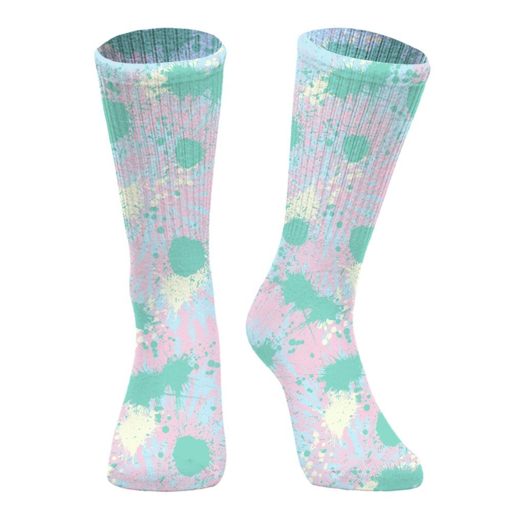 Sock To Match Retro Easter 5s - Tie Dye Graphic