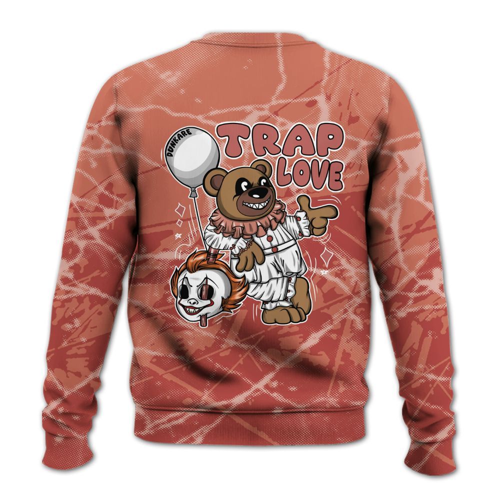 Sweatshirt To Match Dune Red 13s - Trap Loves Bear Profound All Over Print