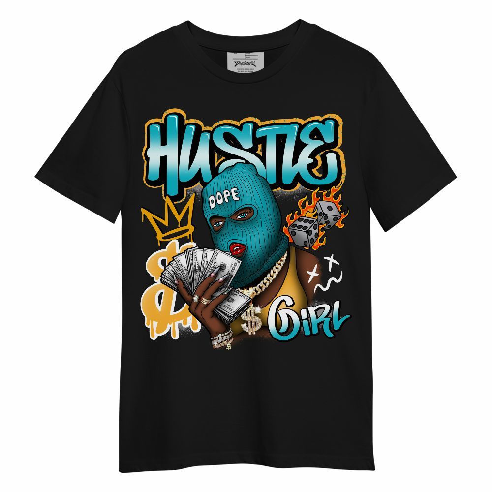 Shirt To Match Retro Aqua 5s - Money Hustles Girl Streetwear Unisex Shirt