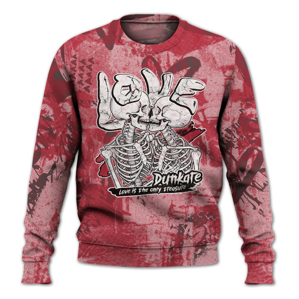 Sweatshirt To Match Black Toe 14s - Skull Love All Over Print