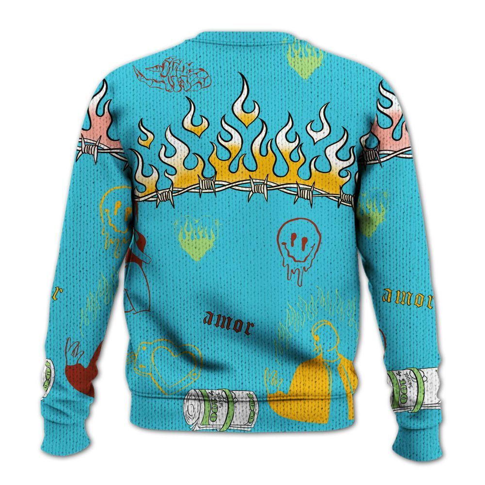 Knitted Sweater To Match SB Dunk Di'Orr Greenwood - Snake Trust No One