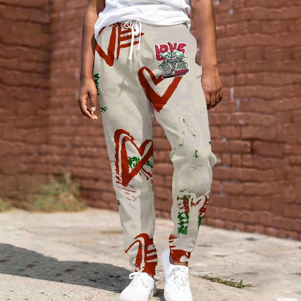 Sweatpant To Match El Grito 5s - Skull Love All Over Print