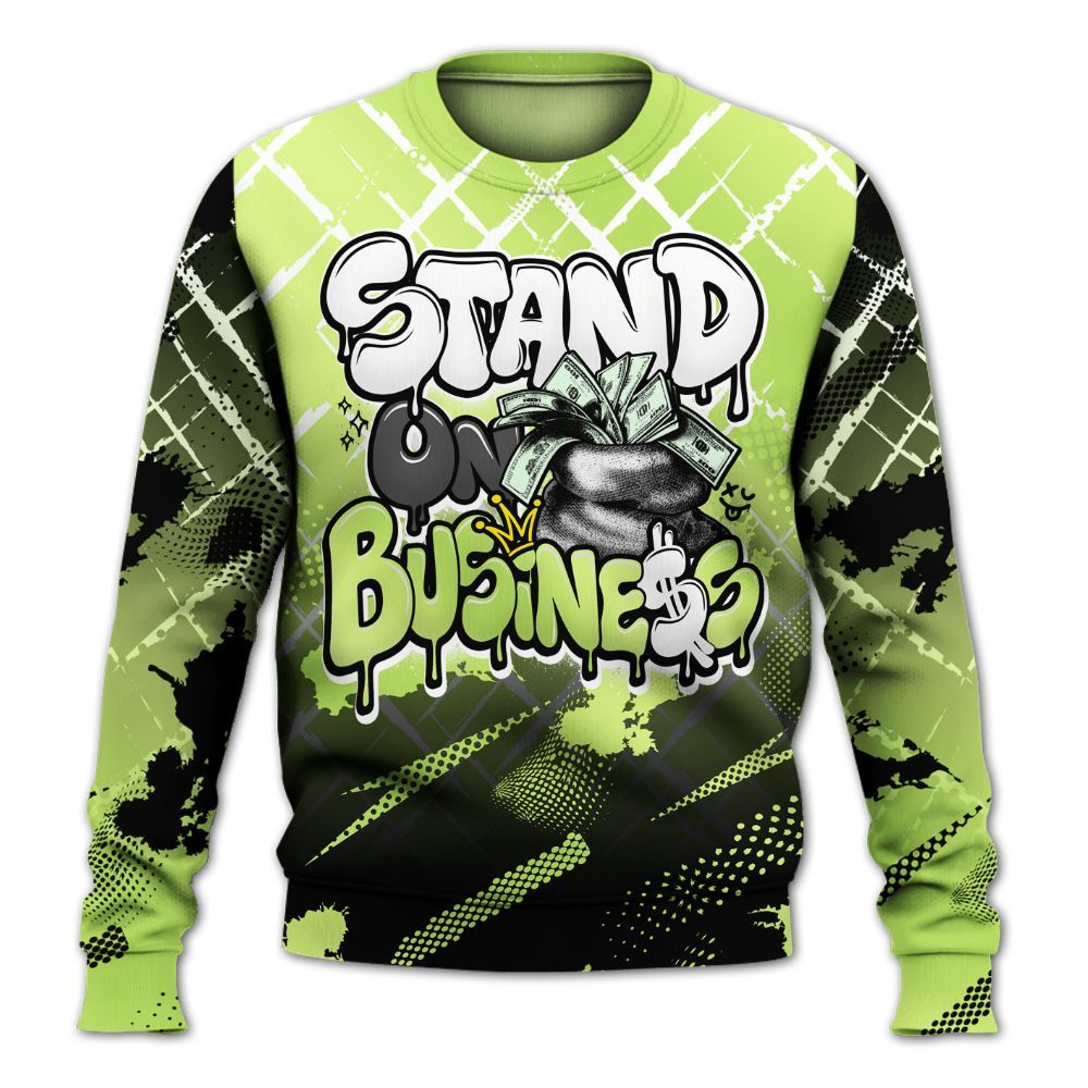 Sweatshirt To Match Air Max SNDR Volt - Halftone Stand Business Dripping All Over Print