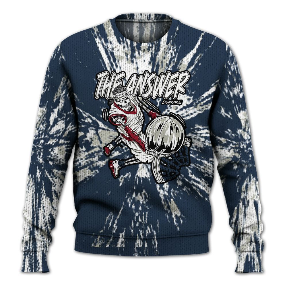 Knitted Sweater To Match Navy Blue 2024 6s - The Answer Skeleton Luxury