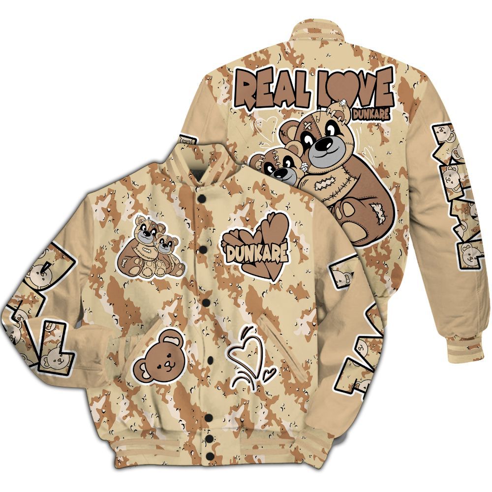 Varsity Jacket To Match Desert Camo 3s - Sincere Fondness Bear All Over Print