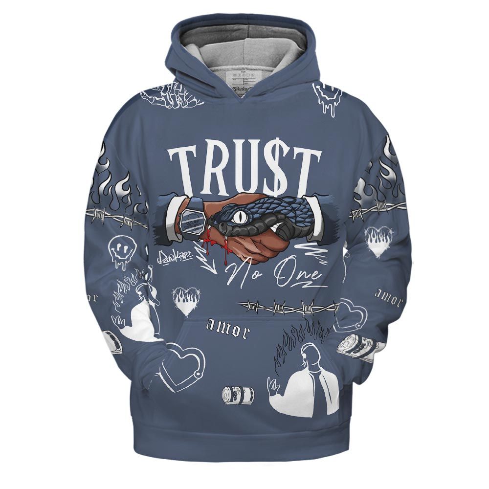 Hoodie To Match Low Diffused Blue 11s Hoodie, Snake Trust No One Hoodie Outfit 903 NCT