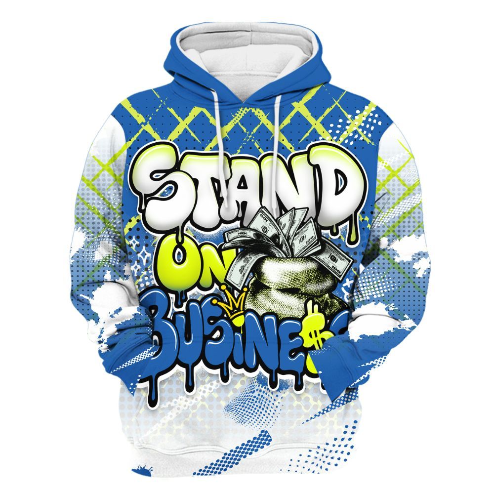 Hoodie To Match Griffey Max 1 Varsity Royal - Halftone Stand Business Dripping All Over Print