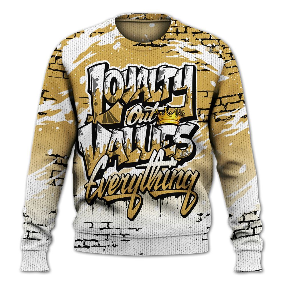 Knitted Sweater To Match Retro Light Ginger 14s - Values Of Loyalty Drip