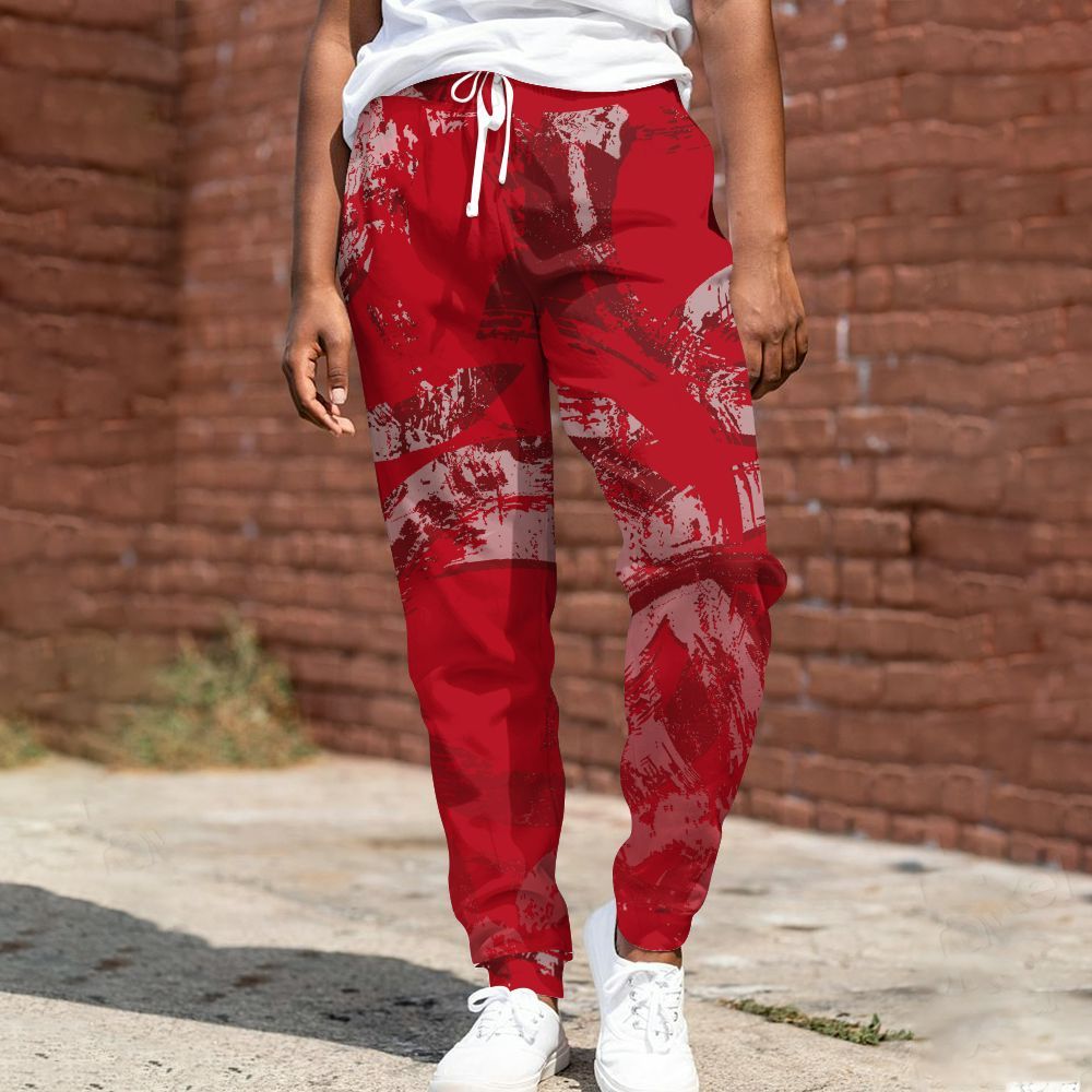 Sweatpant To Match Bred Velvet 11s - Circle Slpash All Over Print