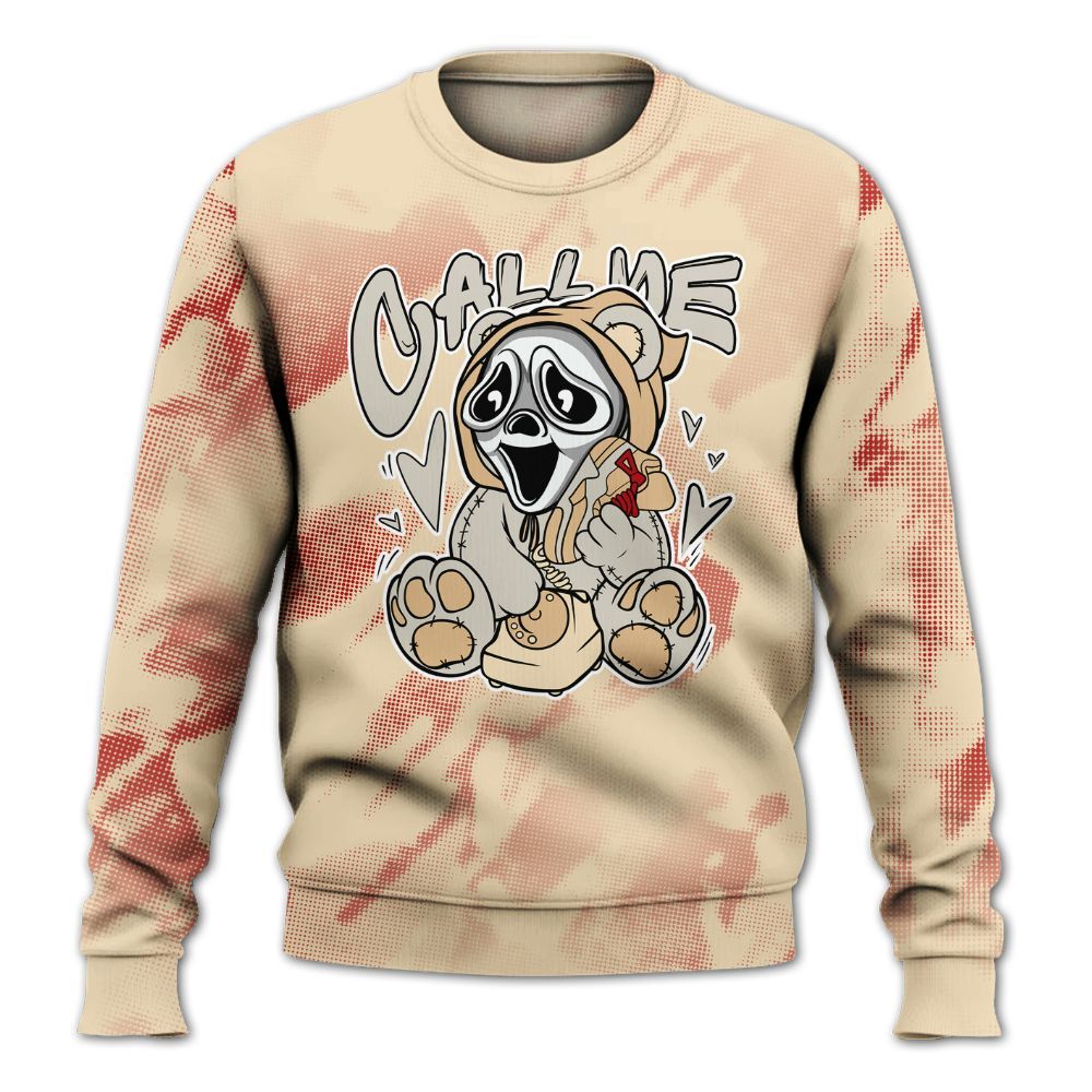 Sweatshirt To Match Dunk Low Strawberry Waffle - Call Me Bear Abstract Halftone All Over Print