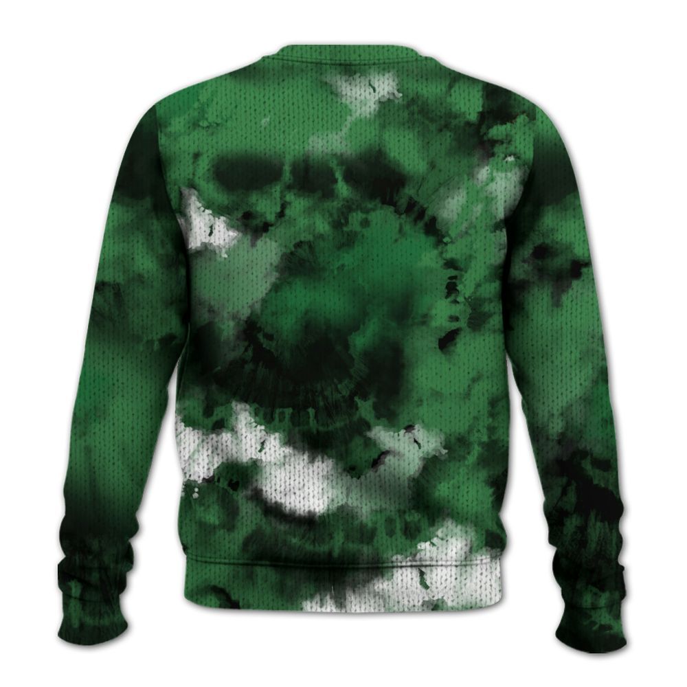 Knitted Sweater To Match Lucky Green 1s - SNEAKER Girl Money Drip Tie Dye