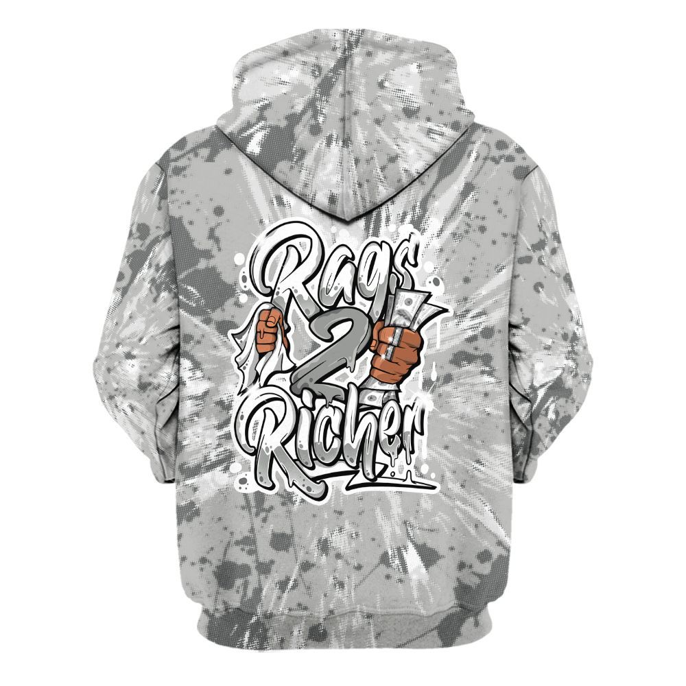 Hoodie To Match Retro Wet Cement 4s - Rag 2 Rich Graphic Luxury All Over Print