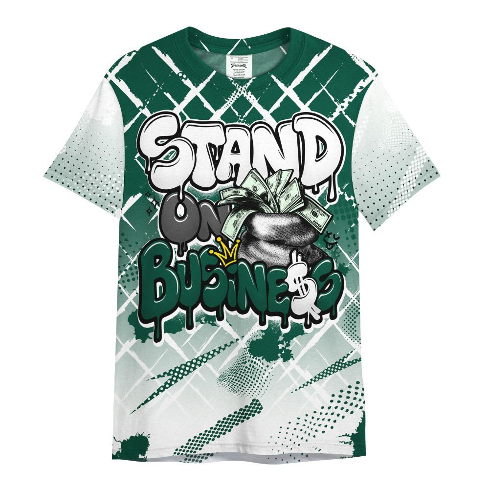 Shirt To Match Oxidized Green 4s - Halftone Stand Business Dripping All Over Print