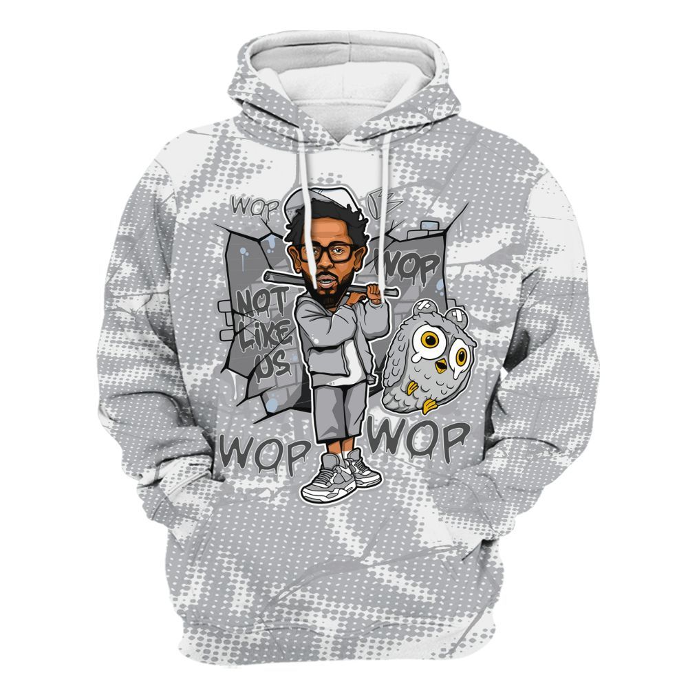 Hoodie To Match Low OG Wolf Grey 1s - None Like ComptonCity Graphic Crack All Over Print