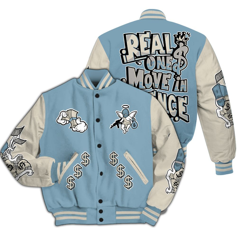 Varsity Jacket To Match Retro SoleFly 13s - Ones Move In Silence Graphic All Over Print