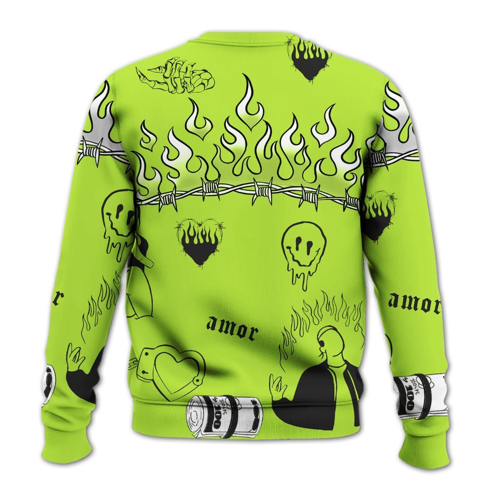 Sweatshirt To Match Air Force 1 Low Dance Volt - Snake Trust No One All Over Print