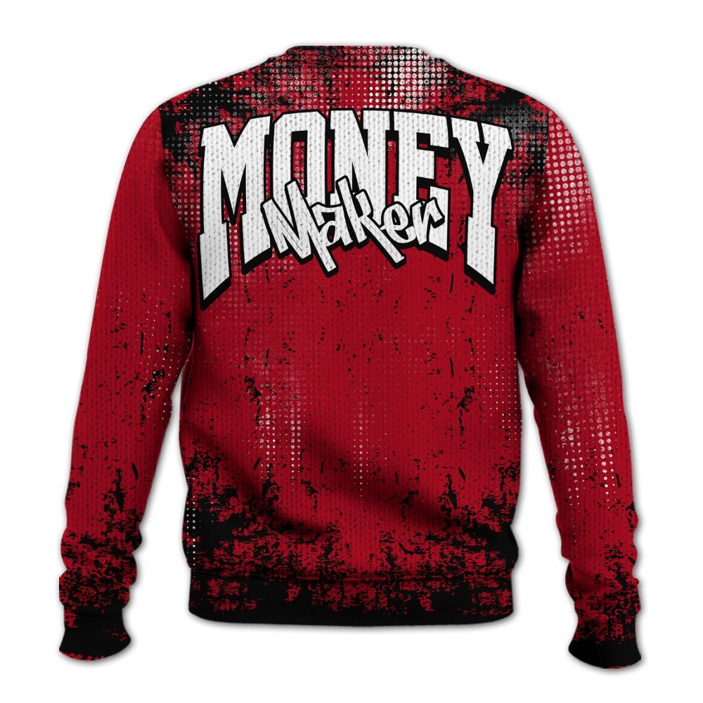 Knitted Sweater To Match Cardinal 7s - Move In Silence Money Street Retro