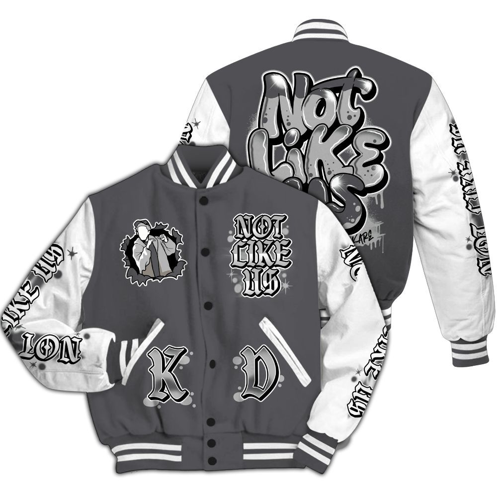 Varsity Jacket To Match White Thunder 4s - None Like Us Graphic All Over Print