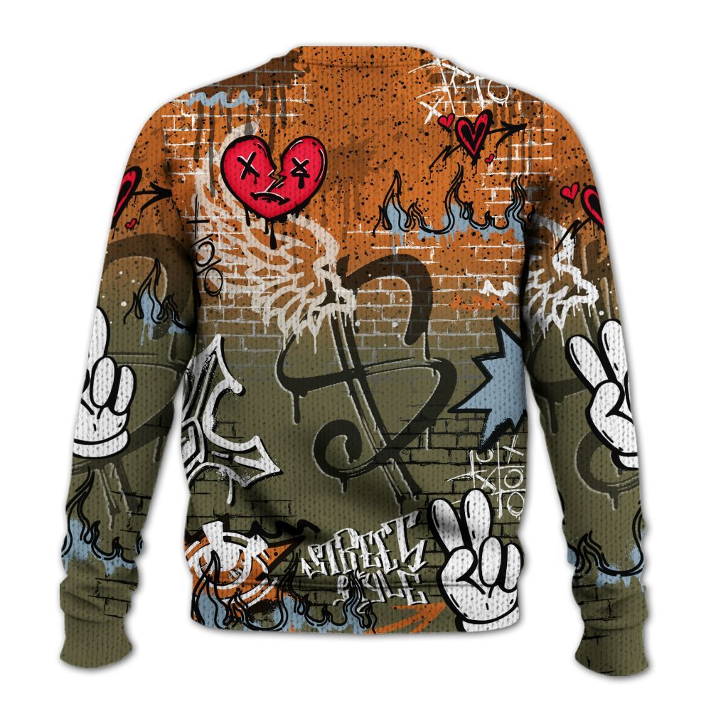 Sweater To Match Olive 5s - Been Dif2erent Drip Graffiti Graphic