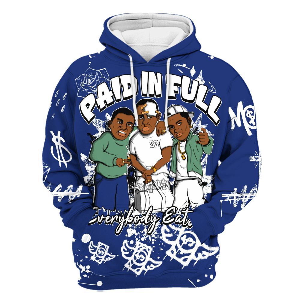 Hoodie To Match Dunk Low Tennis Classic - Everybody Paid In Full Crayon All Over Print