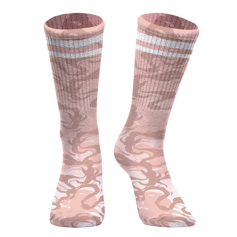 Sock To Match Low Legend Pink 11s - Color Smoke Graphic Unisex