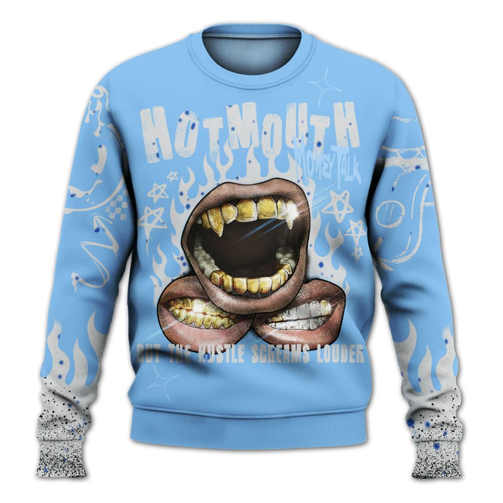 Sweatshirt To Match University Blue 5s - Mouth Burning Street Style All Over Print