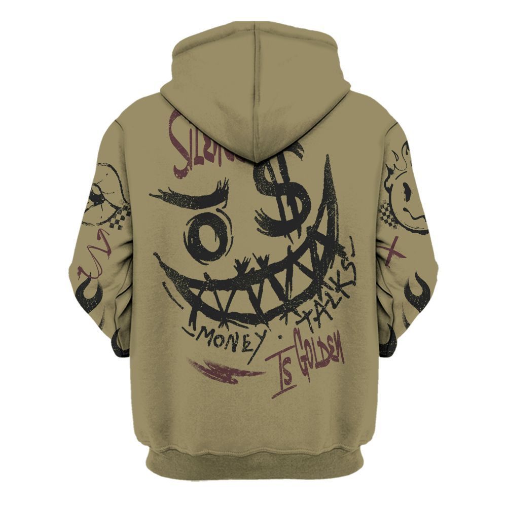 Hoodie To Match Black Olive 7s - Mouth Burning Street Style All Over Print