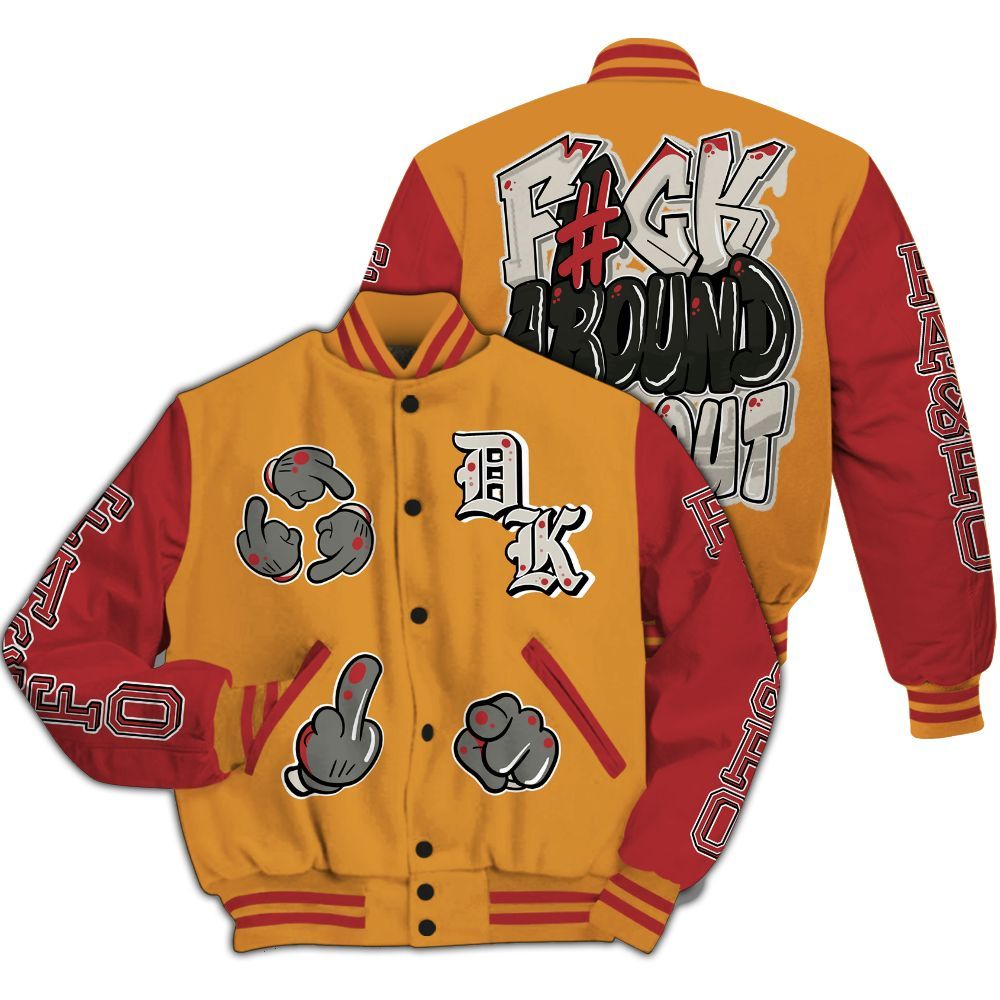 Varsity Jacket To Match Air Max Plus Sunset Swarovski - F Around Find Out Graphic All Over Print