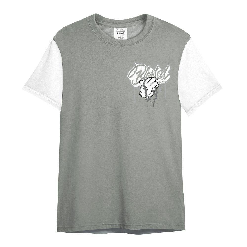 Shirt To Match Paris Cement Grey 4s Varsity Jacket, Custom Name God Blessed Drip All Over Print