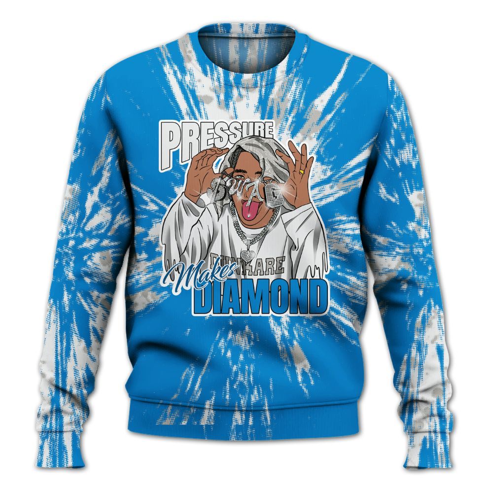 Sweatshirt To Match Industrial Blue 4s - Pressures Makes Sweatshirt To Match Lux All Over Print