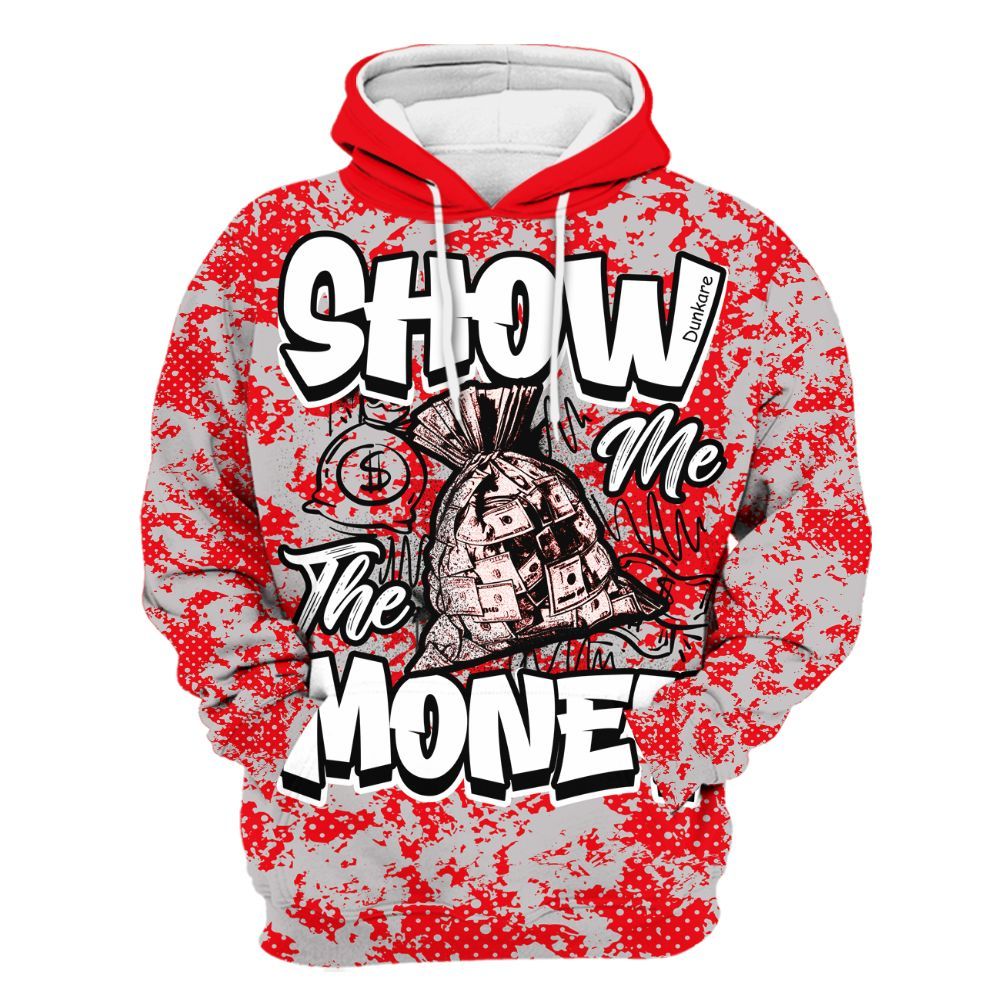 Hoodie To Match Air Max 1 Low Poly - Show Me The Money Retro All Over Print