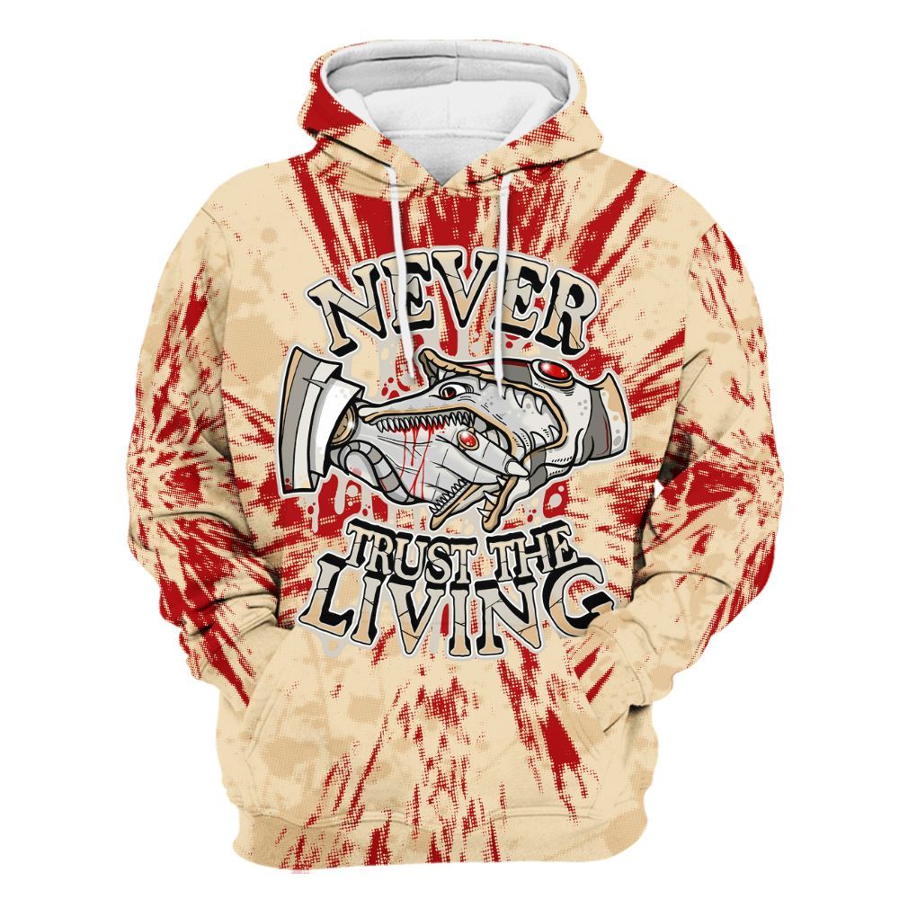 Hoodie To Match Dunk Low Strawberry Waffle - Never Trusting Living Graphic Halloween All Over Print