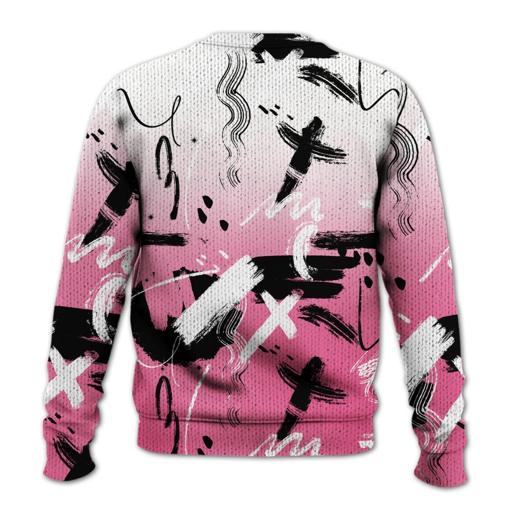 Knitted Sweater To Match Air Max SNDR Hyper Pink - Money Hustle Grind Pray