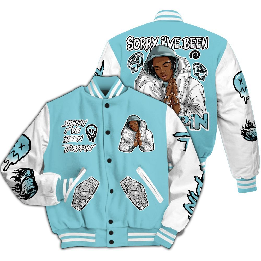 Varsity Jacket To Match Low Legend Blue 11s - Trappin' Unique All Over Print