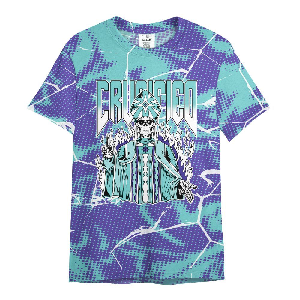 Shirt To Match Low Hornets 1s - Crucified Skeleton Crack All Over Print