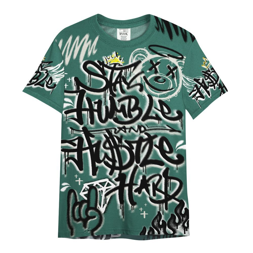 Shirt To Match RM Oxidized Green 4s - Humble Drip Streetwear Graffity All Over Print