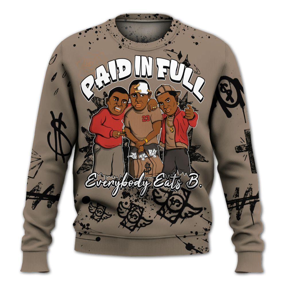 Sweatshirt To Match Air Max Rocky Distressed - Everybody Paid In Full Crayon All Over Print