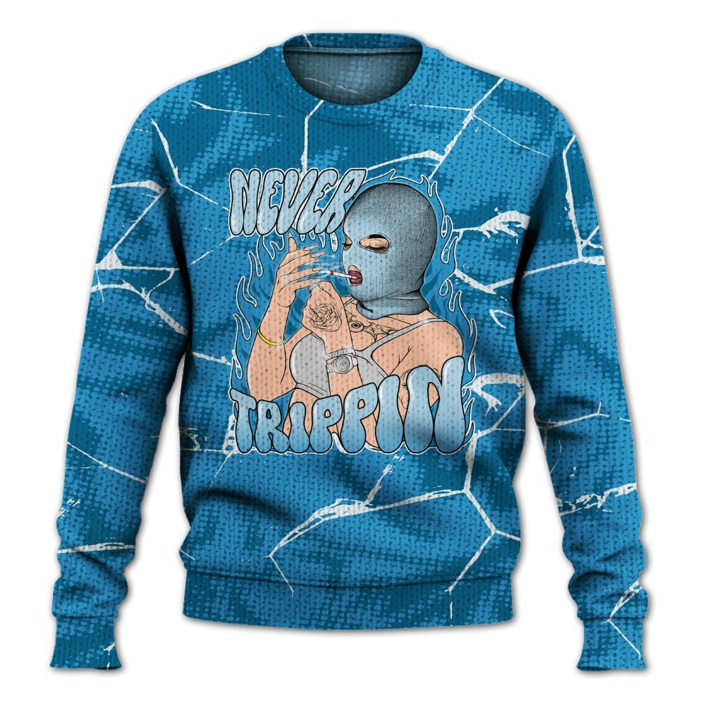 Knitted Sweater To Match Powder Blue 9s - Ne'er Trippin' Unique Crack