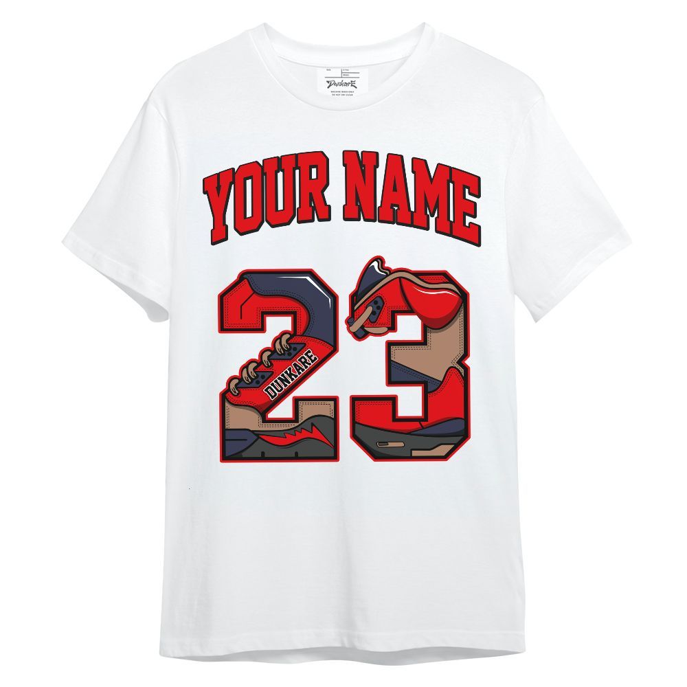 Shirt To Match Low OG Howard Bison 1s - Custom Name Number 23 5s Unisex Shirt