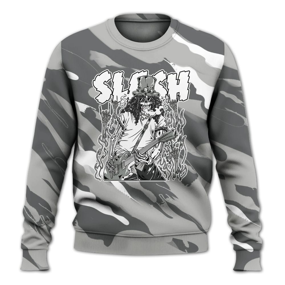 Sweatshirt To Match Retro Wet Cement 4s - Slash Skeleton Colored All Over Print