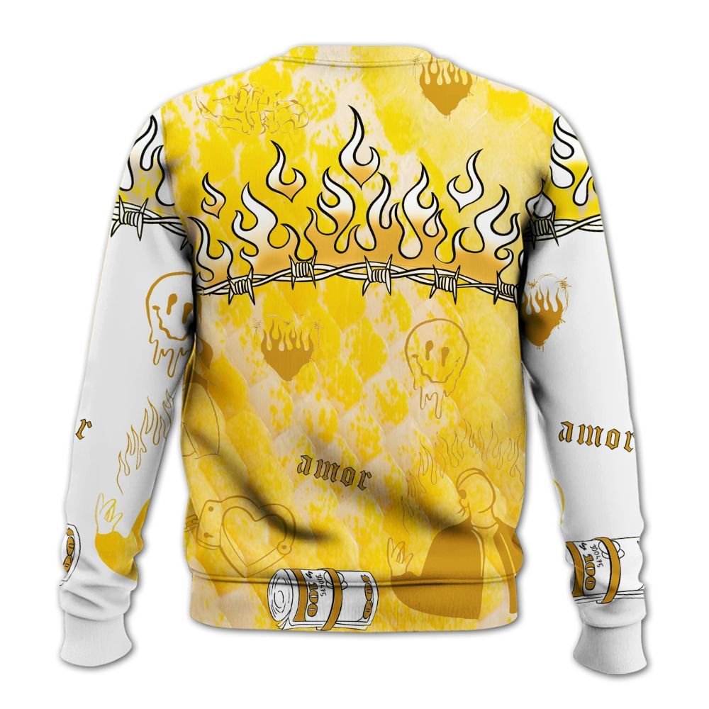 Sweatshirt To Match Low Yellow Python 11s - Snake Trust No One All Over Print