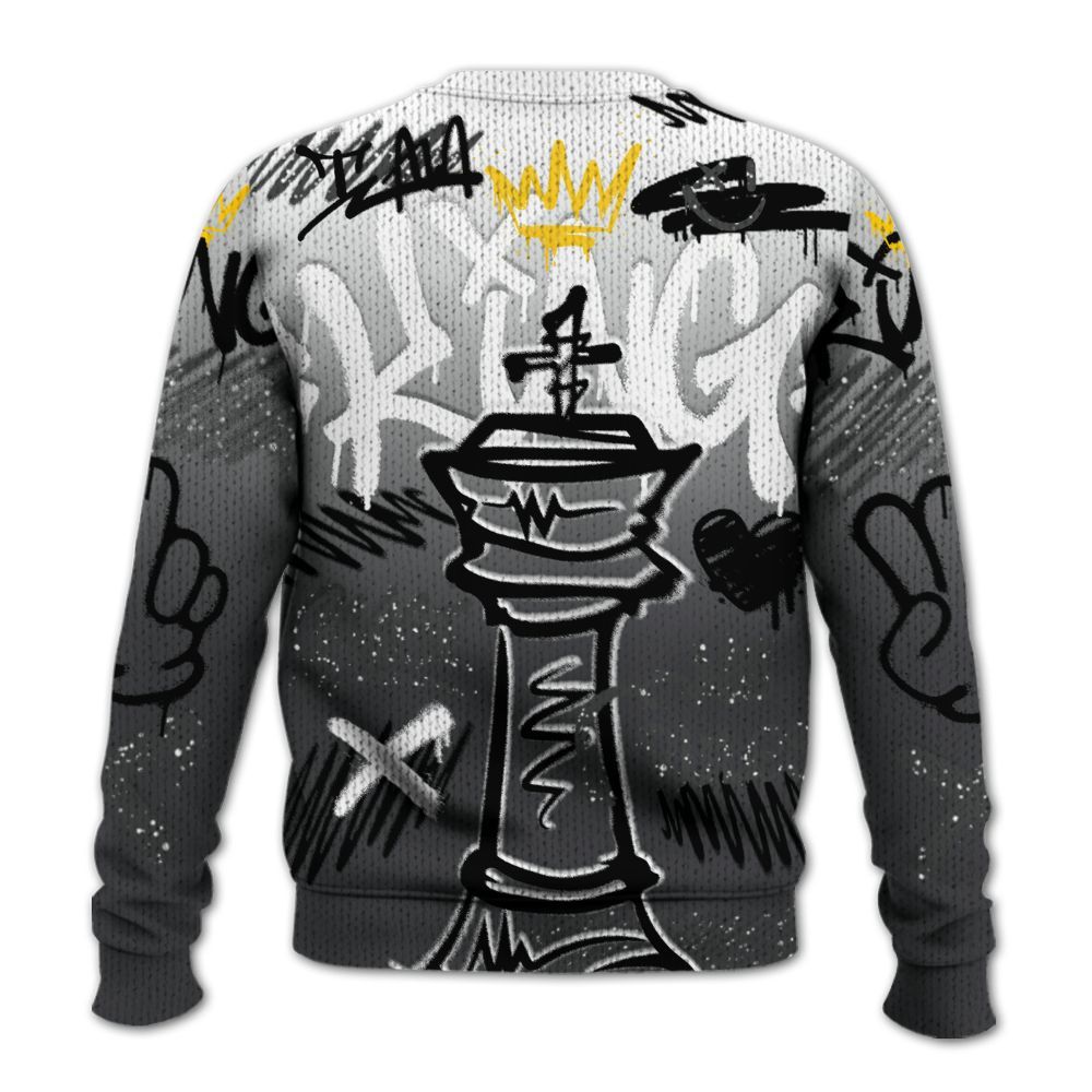 Knitted Sweater To Match Fear 4s - Street King Chess Streetwear